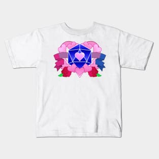 DiceHeart - Bi Banner, Dark Blue Dice Kids T-Shirt